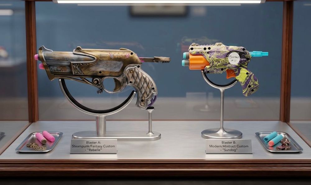 Nerf gun zabawka custom cosplay Rebelle steampunk