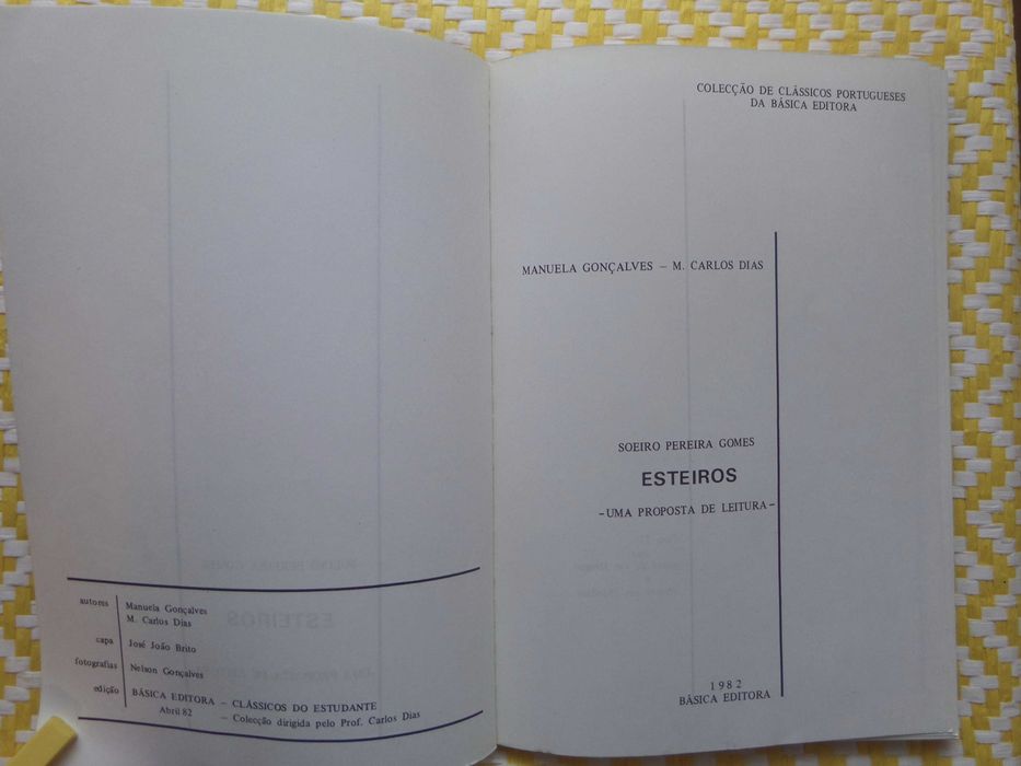 ESTEIROS
de  Soeiro Pereira Gomes
Uma proposta de leitura.