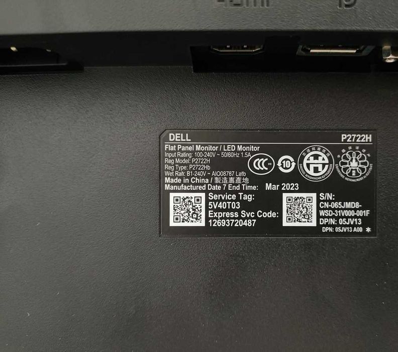 Monitor Dell P2722H - Ecrã Partido!