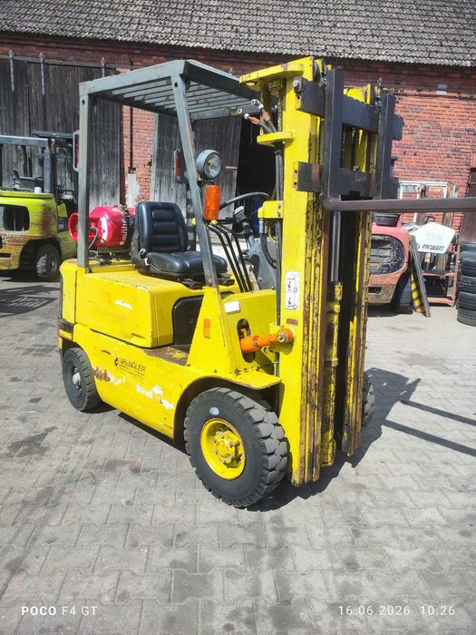 Wózek Widłowy Mitsubishi FG 15 Triplex Wolny Skok Idealny Stan Nowe Opony Toyota Clark Nissan Linde