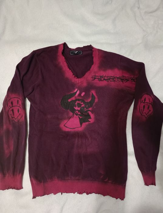 Y2K Opium  светр / Distressed streetwear / Унікальний кастом