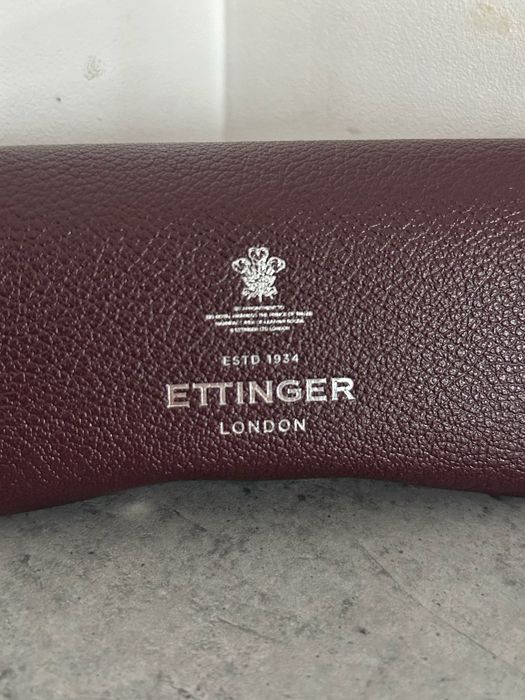 Футляр чохол для окулярів шкіряний бордовий коричневий Ettinger London