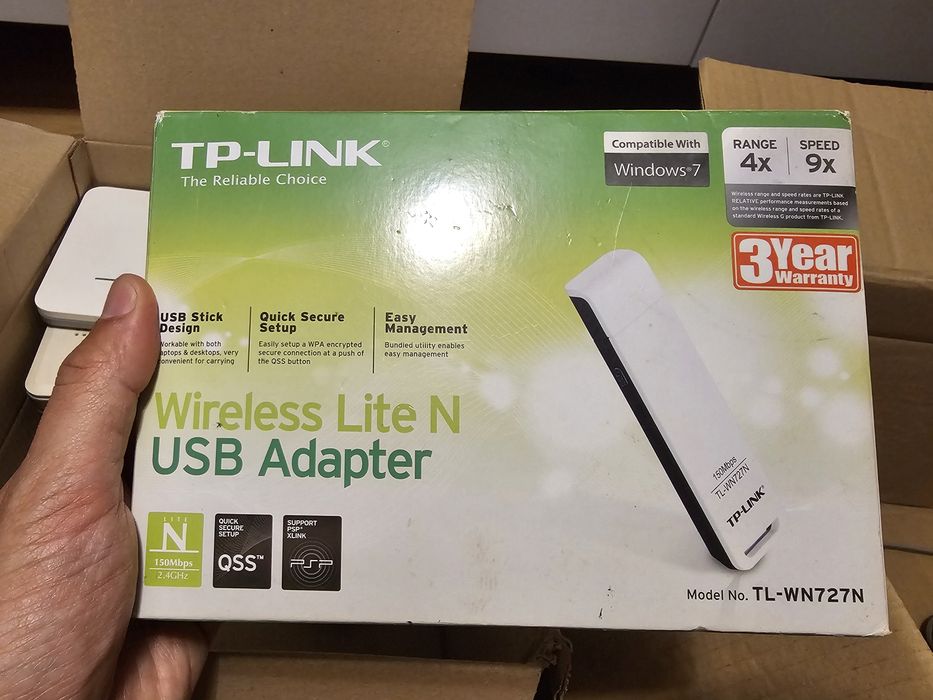 Adaptador Wi-Fi USB TP-Link TL-WN727N 150Mbps com caixa