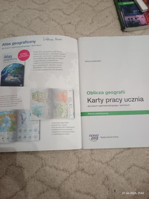 Karta pracy ucznia do geografii dla klasy pierwszej szkoły średniej