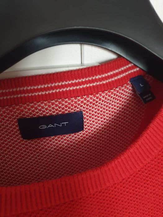 GANT luksusowa marka premium, sweter męski, oryginalny, bawełniany, L