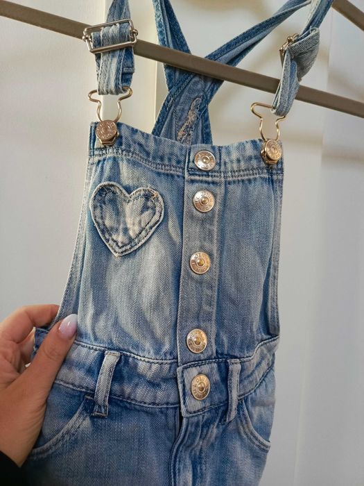 Spodenki ogrodniczki jeansowe h&m