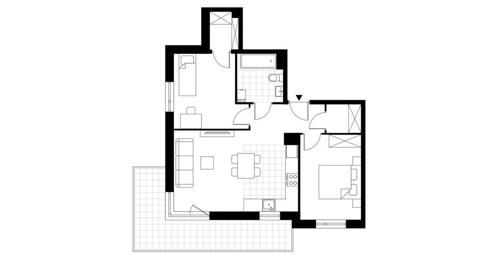 3-pokojowe mieszkanie 58m2 + balkon