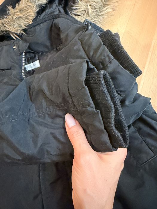 Czarna kurtka parka h&m  122