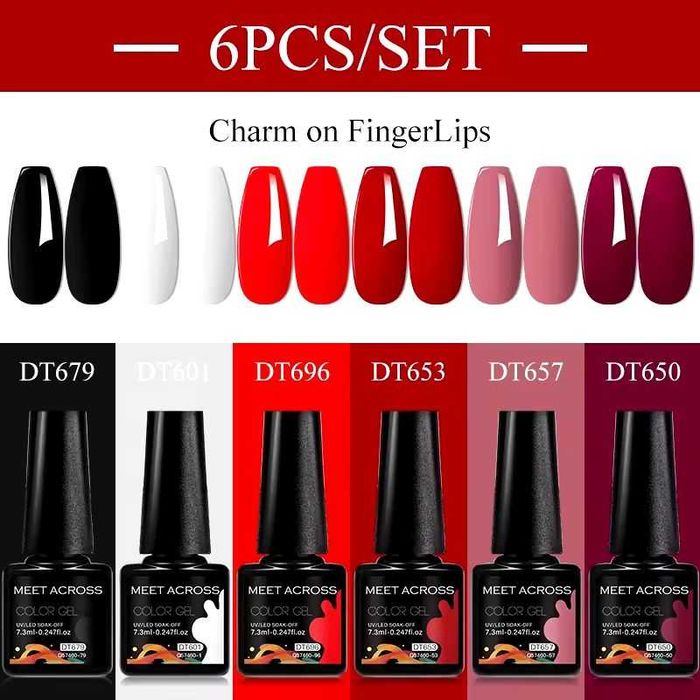 conjuntos de vernizes de gel novos