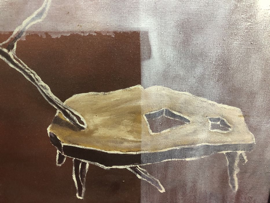 Oleo sobre tela, motivo abstrato