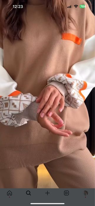 Комтюм теплий трикотаж з орнаментом