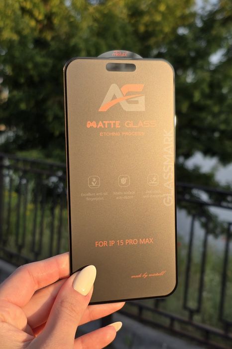Матовое защитное стекло iPhone 15 16 17 Pro Max матове скло