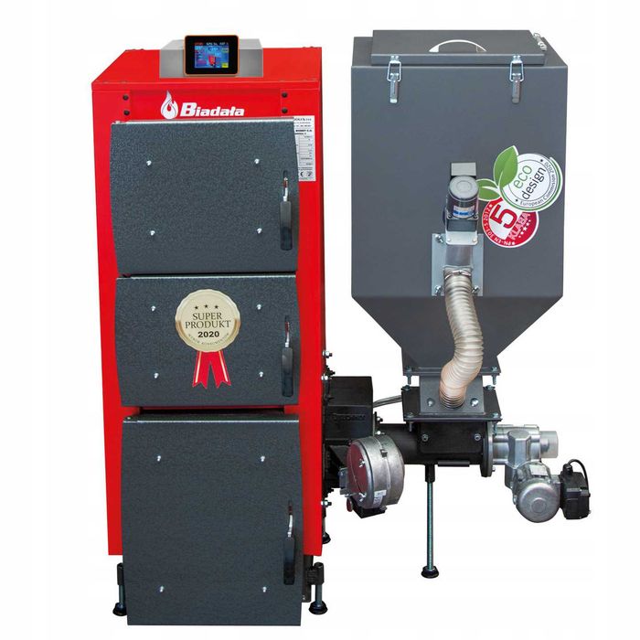 Piec, kocioł C.O. Ekopel 15 kW DUO na PELLET + ekogroszek 5 KLASA