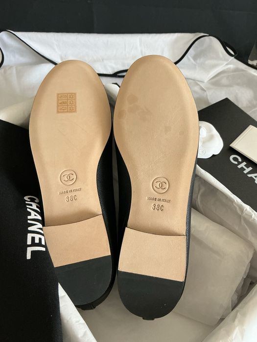 Chanel baleriny - skóra caviar