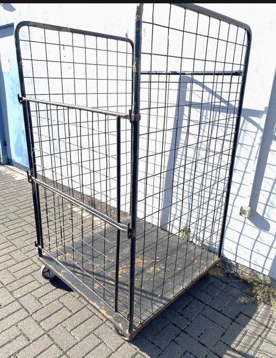 Solidny Wózek Magazynowy Osiatkowany / Kosz Transportowy na kółkach