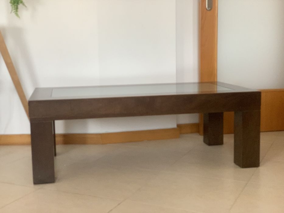 Mesa de centro madeira elevável wengue