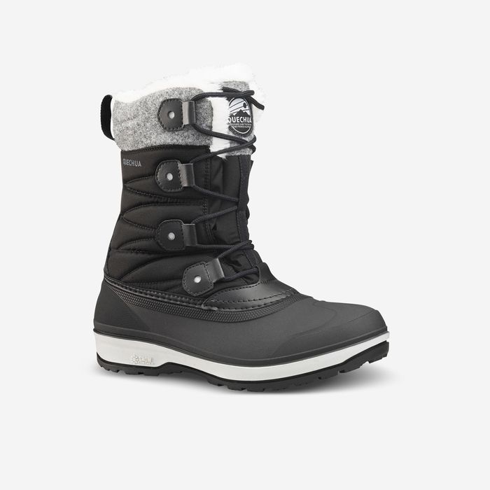 Botas Caminhada Neve Quentes Impermeáveis Mulher SH500 Cano