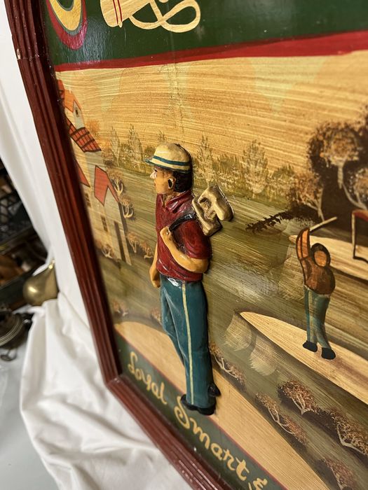 Stary oryginalny szyld reklama  ręcznie malowane drewno CADDY