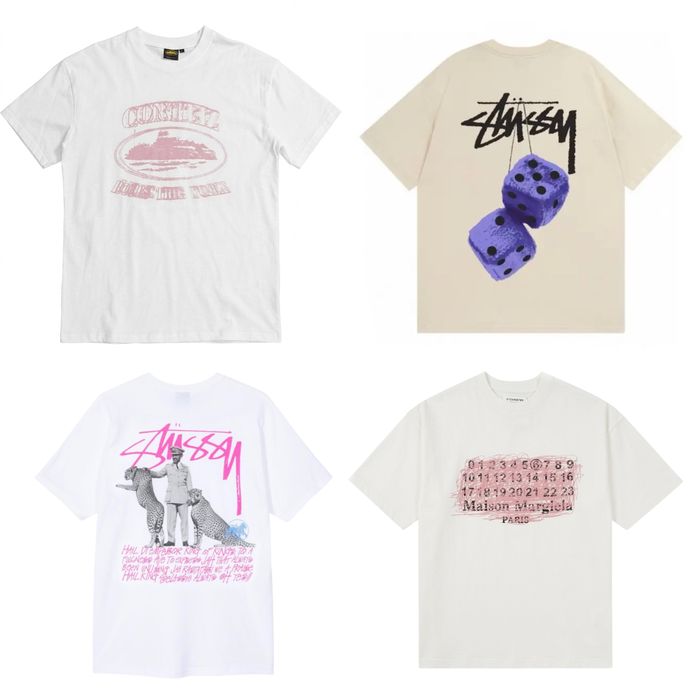 Футболки stussy, corteiz,maison margiela