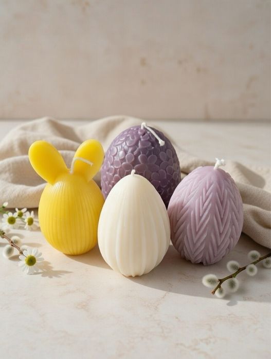 Великодні свічки писанки ручної роботи  Декор та подарунок