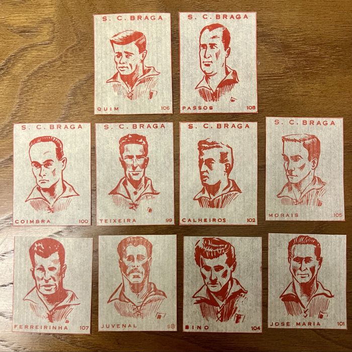 Cromos antigos de futebol dos anos 64/65