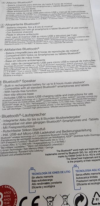 Coluna Som Bluetooth