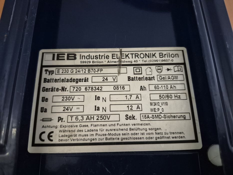 Prostownik ładowarka FILON FUTURA IEB 24V 12A