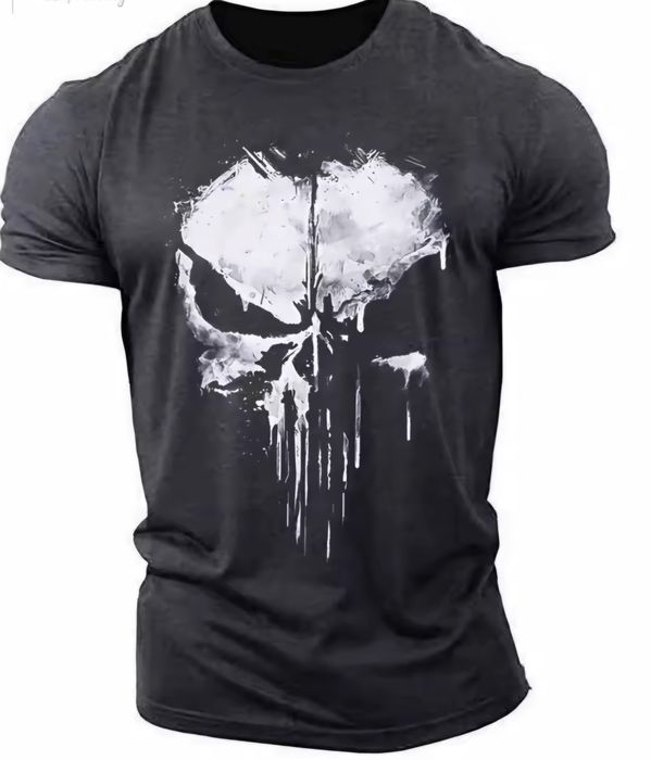 Punisher BLACK duży nadruk męska koszulka 9 rozmiarów NOWA kultowa