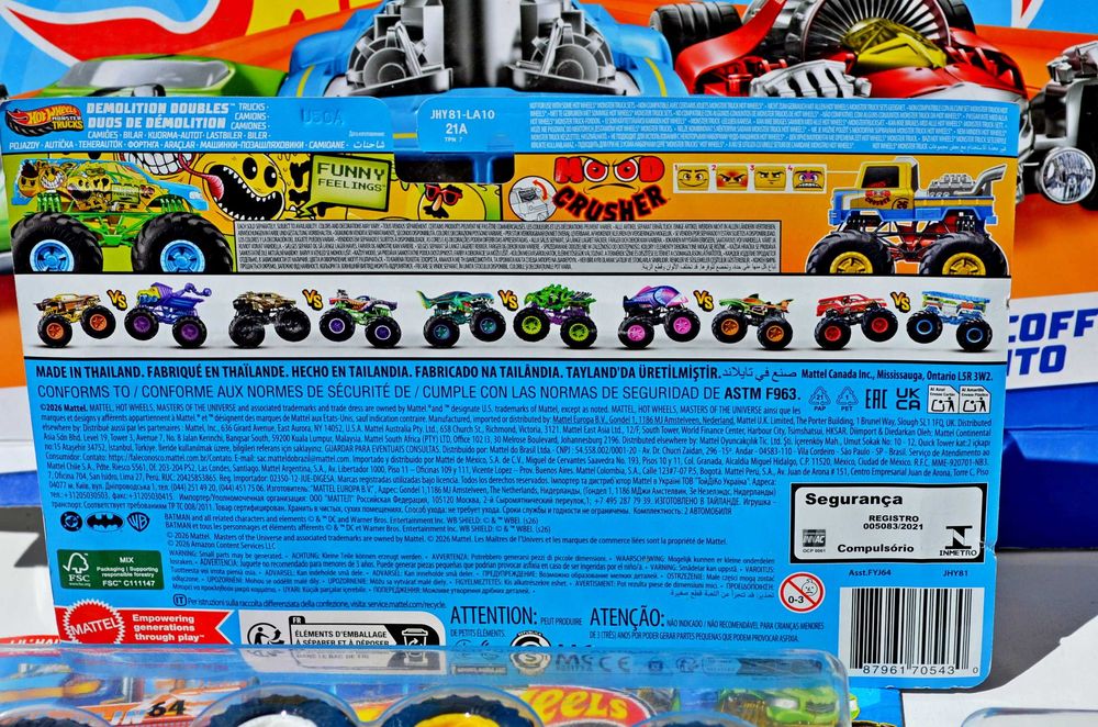 набір Hot Wheels Monster Trucks монстр трак 2 шт машинка джип вантажівка грузовик внедорожник позашляховик Монстер Трак Mega Wrex Shark