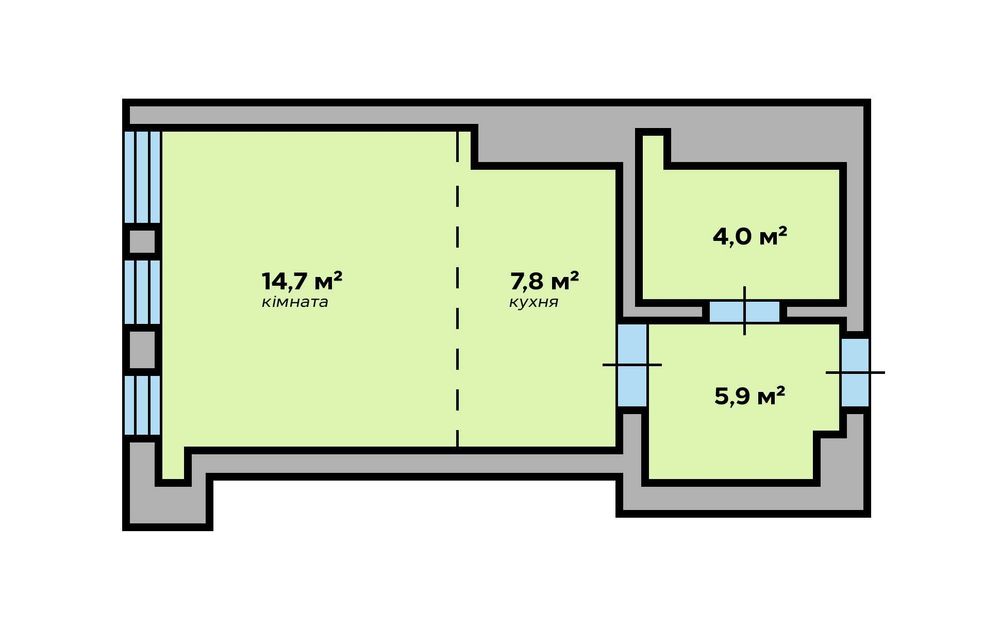 1-кімнатна квартира за адресою (площа 32 м²) - Atlanta.ua - фото 8