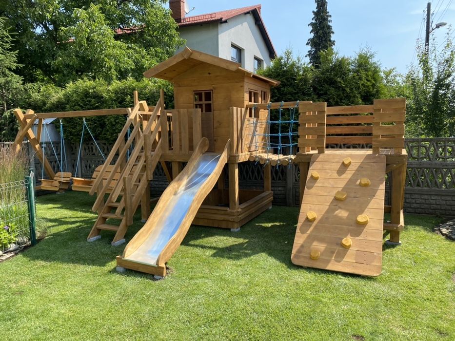 PROMOCJA Plac zabaw domek wspinaczka huśtawka zjeżdzalnia