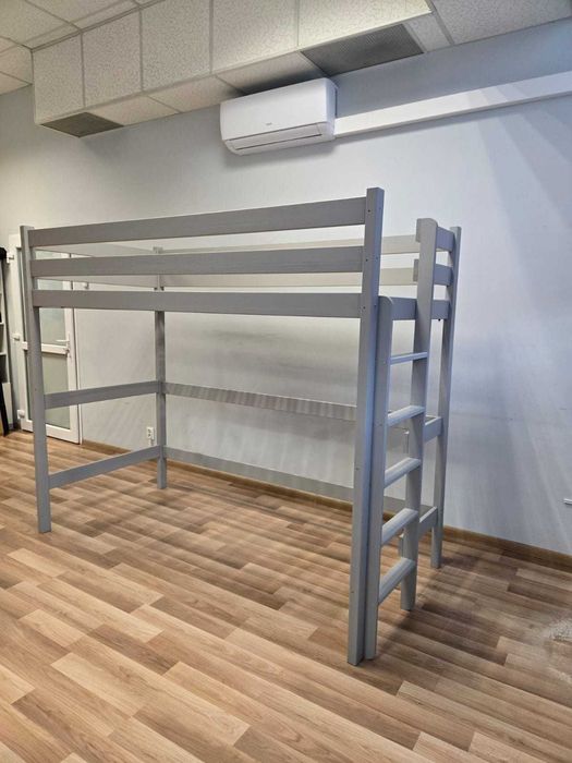 Łóżko nowe  piętrowe antresola 200x90 szare 50% ceny