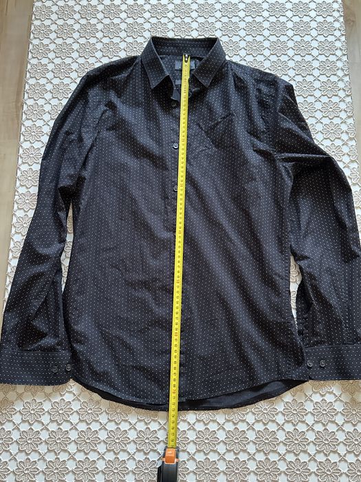 Koszula meskie h&m czarna w srebrne kropki r.M