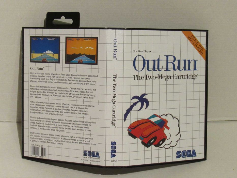 Caixa e capa Sega Master System Out Run