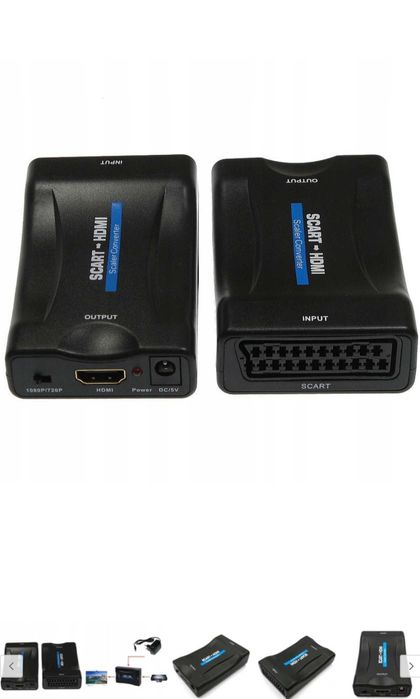 Konwerter sygnału przejściówka EURO SCART do HDMI Full HD adapter