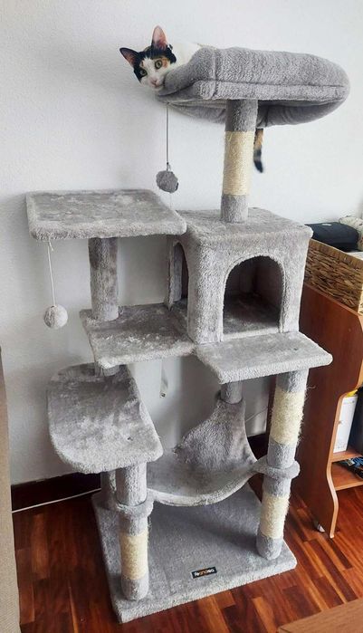 Drapak dla kota Wysoki duży drapak dla kota domek legowisko 143cm NOWY