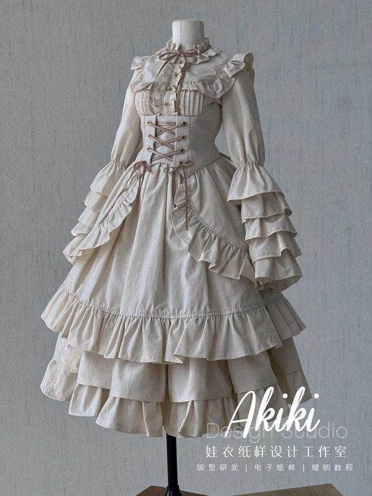 Викрійка сукні для ляльки 1/3 BJD