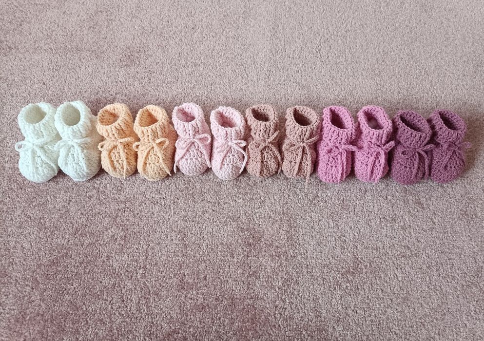 Buciki skarpetki dla niemowlaka handmade