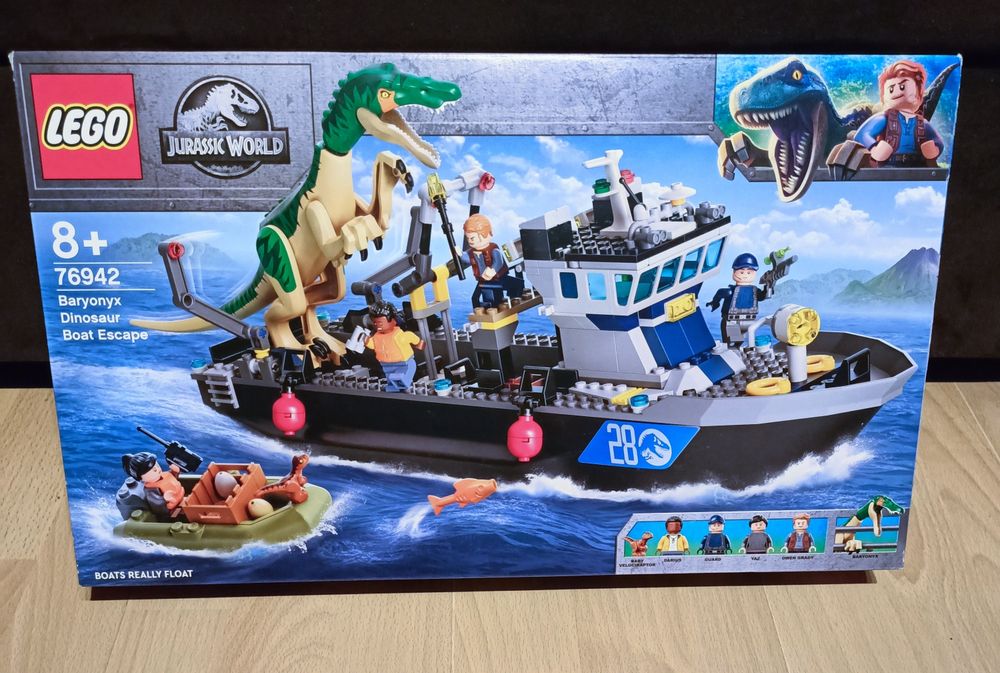 Lego Jurassic World 76942 Barionyks i ucieczka łodzią Nowy na prezent