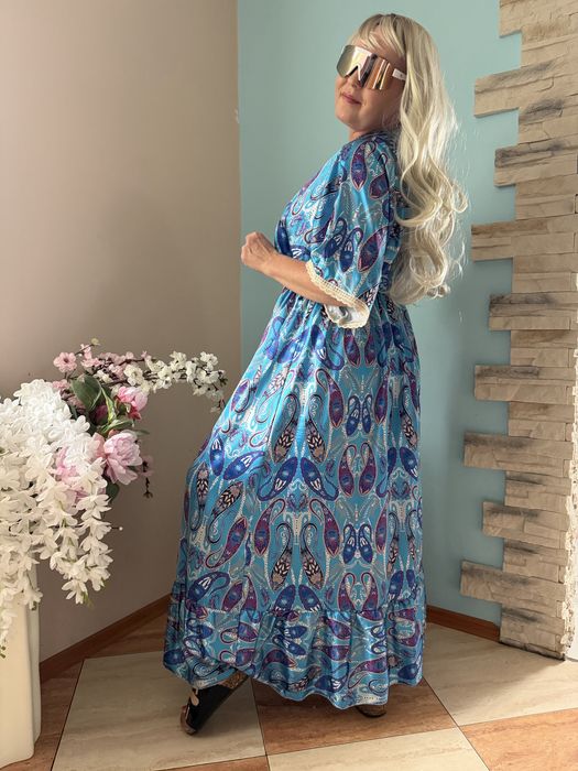 Slicza sukienka boho wzor pasley.