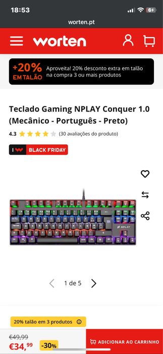 Teclado Nplay Conquer 1.0 Preto