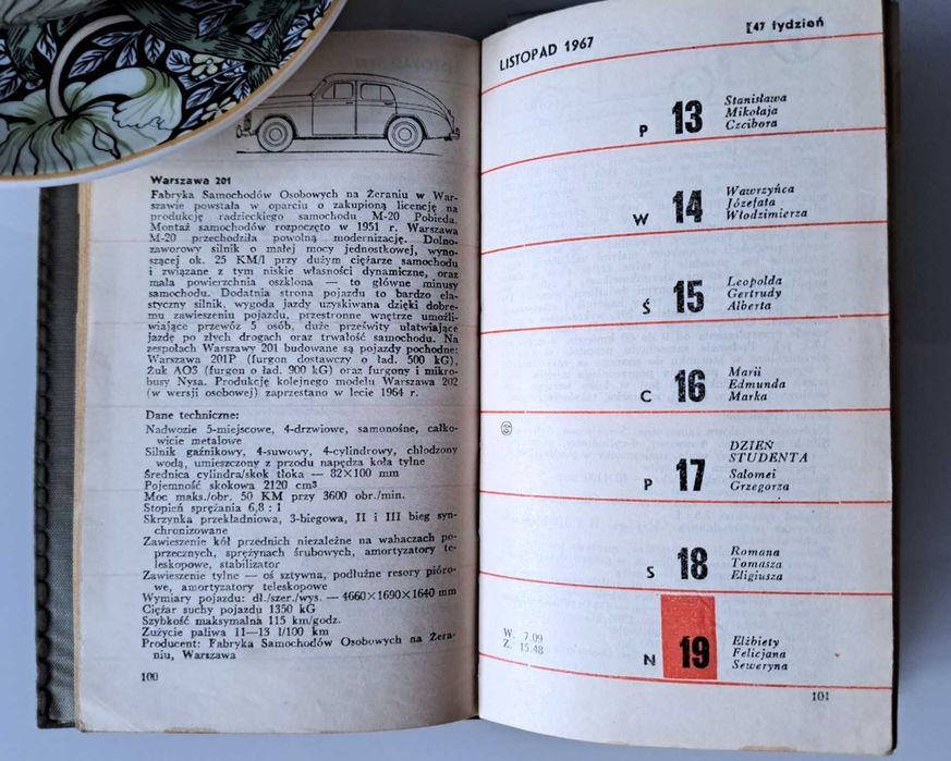 Kalendarz młodego technika 1967r.