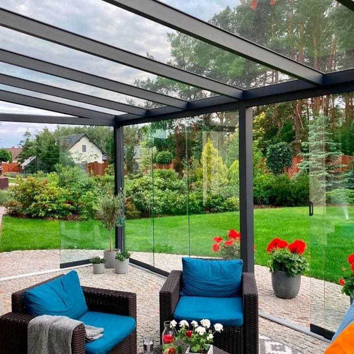 Aluminiowe zadaszenie tarasu 7,06 x 4,00