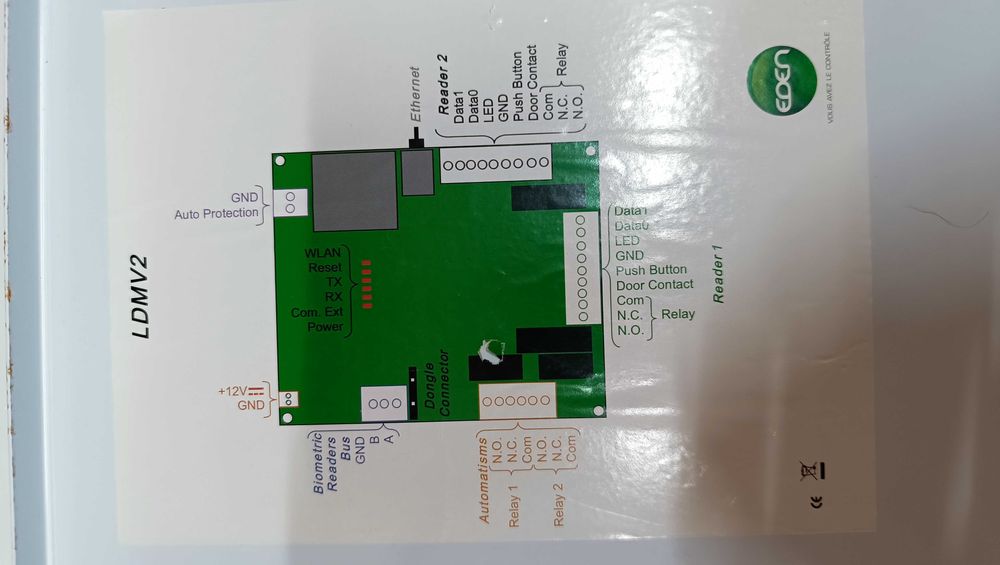 Placa Controlo Acessos + Fonte Alimentação