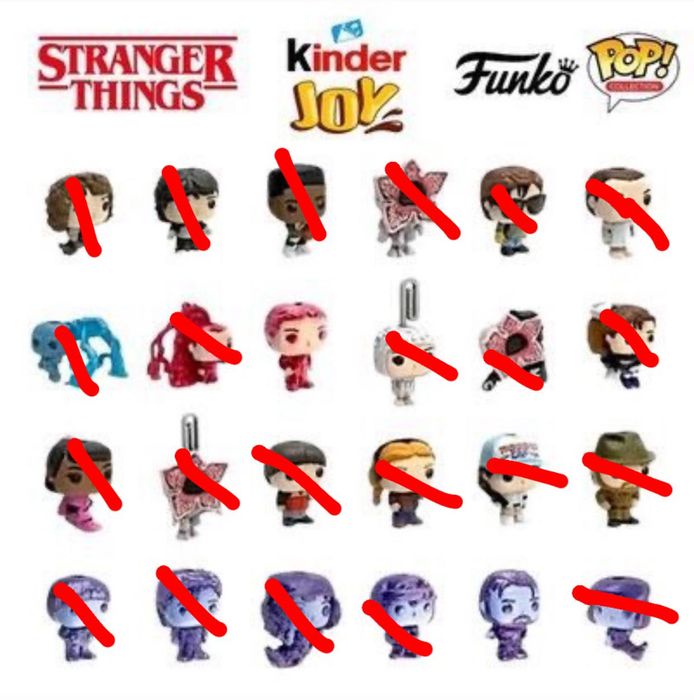 Figurki kinder joy stranger things