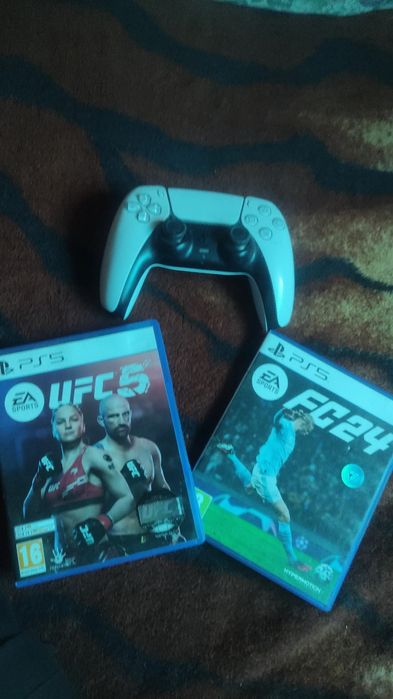 Продам геймпад DualSense5 + iгри на Sony PlayStation5  (UFC 5+FIFA 24)