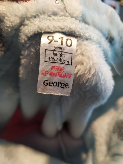 Dres polarowy piżama George 134/140 tęczowy jednorożec