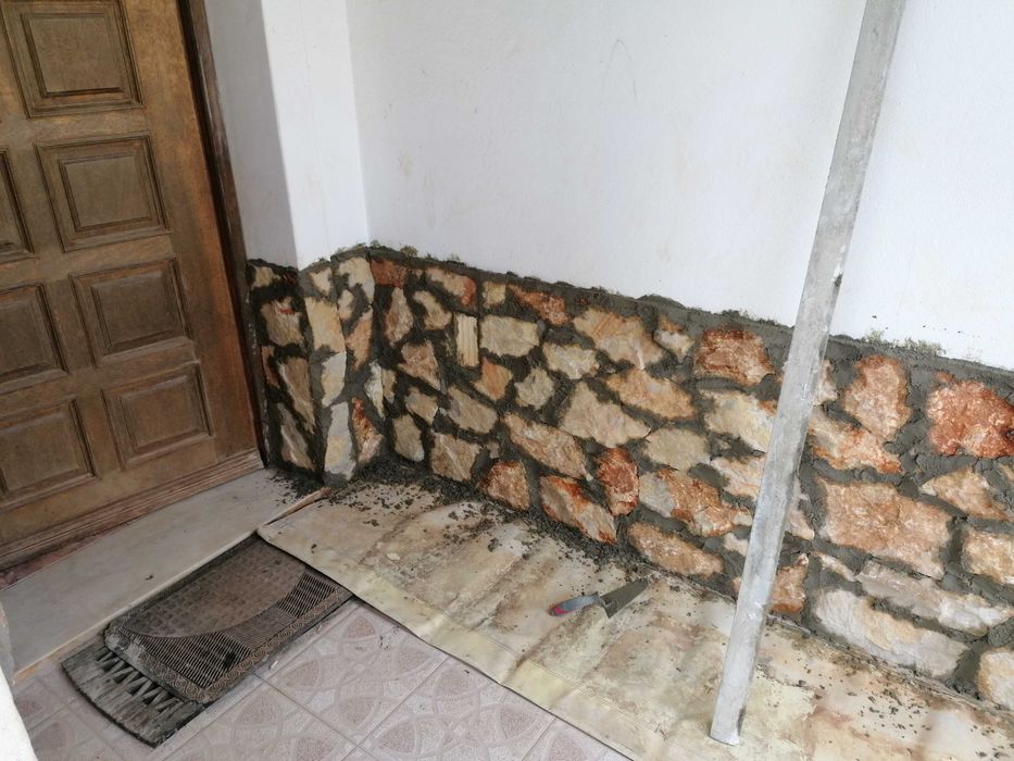 Pedra rústica jardim