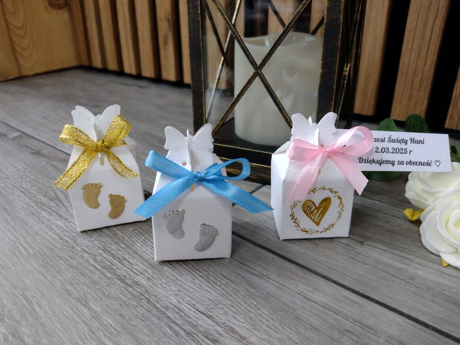 Podziękowania dla gości Chrzest Święty. Upominki
