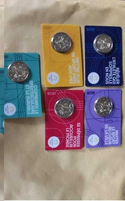 França Moedas Comemorativas de 2 euros ou 2,00 UNC